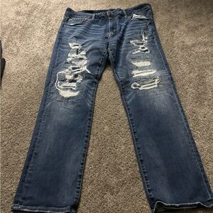 American Eagle Outfitters Blue Distressed Men's Jeans